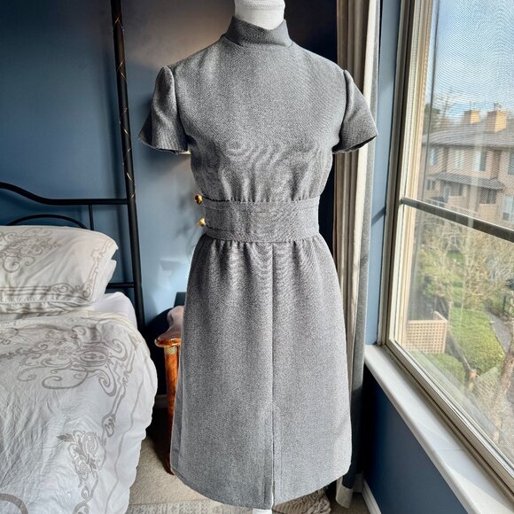 1960s Vintage Miss Style Fashionwise Grey Dress Suit Set - Picture 2 of 16